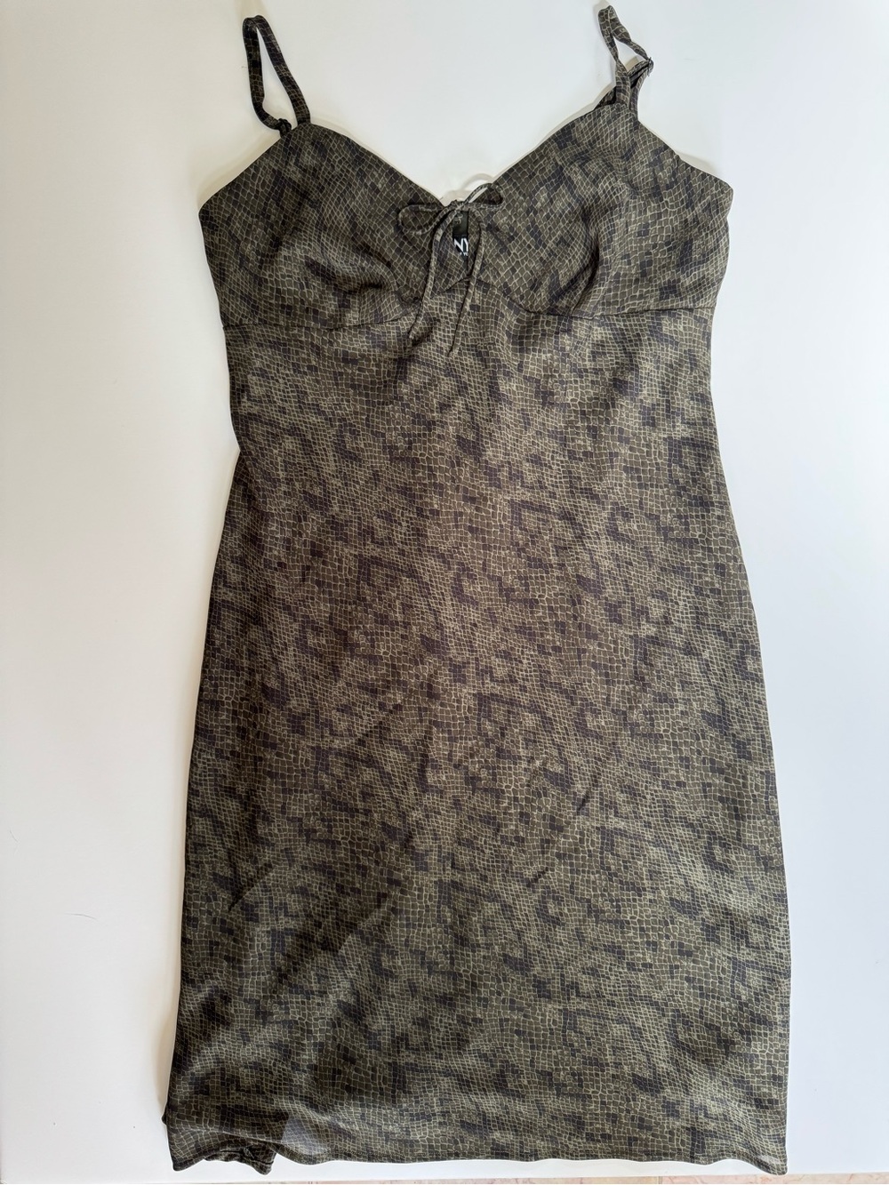 New York & Company Snakeskin Slip Dress 90s Grunge Minimalist Whimsigoth